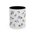 Illinois Violet Mug, State Flower Floral Coffee Cup, 11oz Botanical Gift