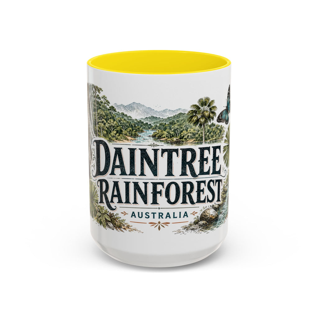 Daintree Rainforest Mug, Australia Travel Souvenir, Bucket List Gift, Accent Ceramic Coffee Mug 11oz 15oz