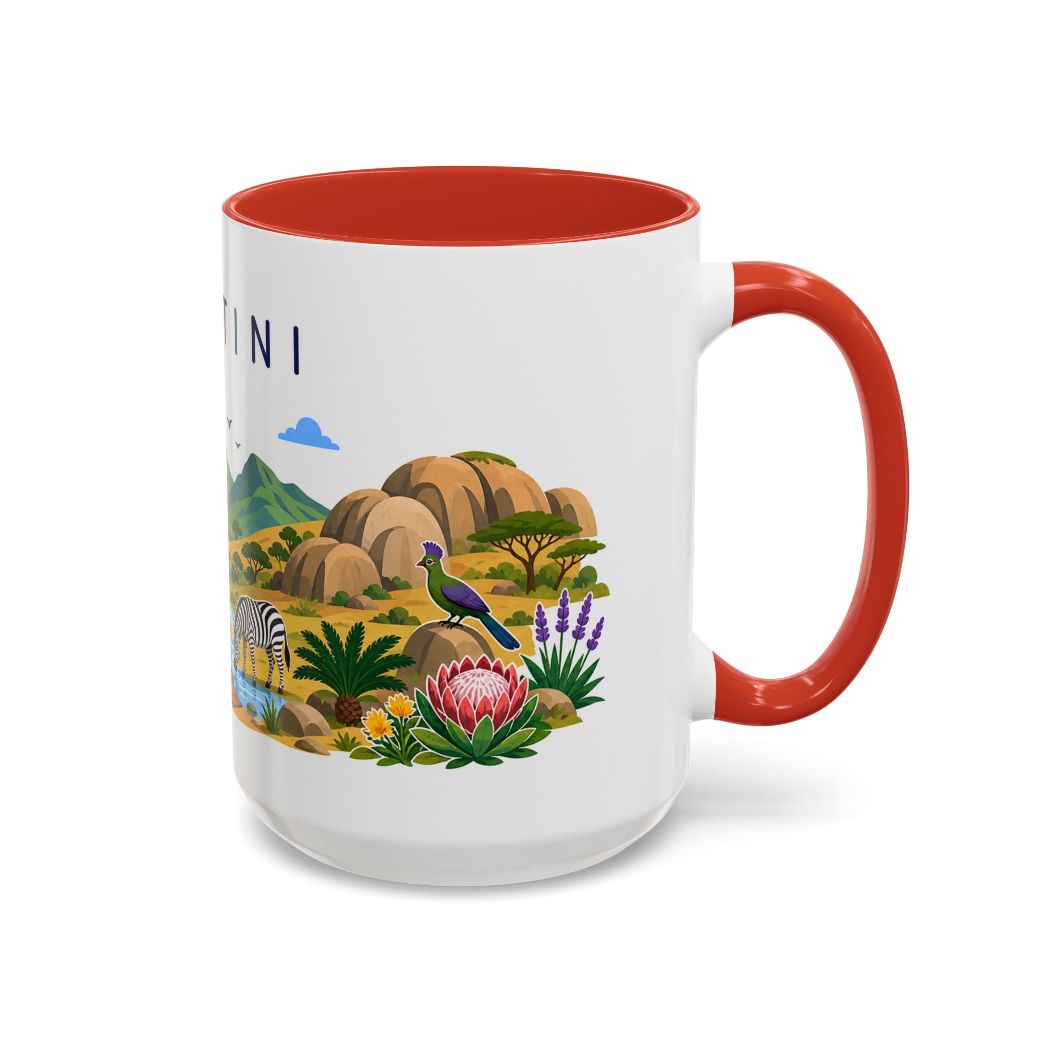 Eswatini Coffee Mug | Travel Souvenir Accent Mug | Country Gift Ceramic Cup 11oz 15oz