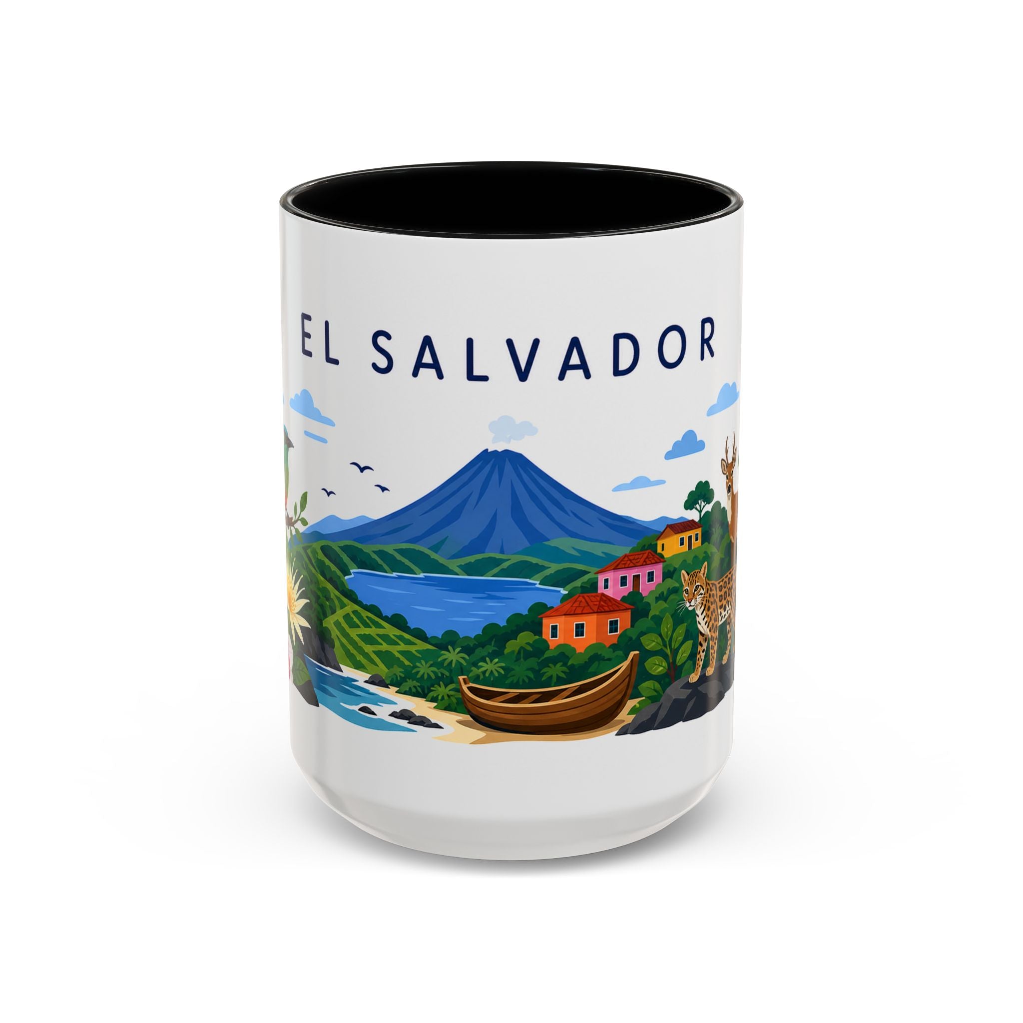El Salvador Coffee Mug | Travel Souvenir Accent Mug | Country Gift Ceramic Cup 11oz 15oz