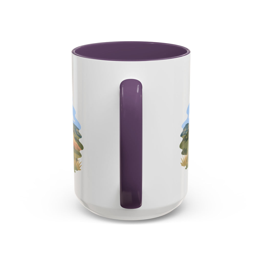 Theodore Roosevelt National Park Coffee Mug | Solid Color Block Park Souvenir | 11oz 15oz Accent Mug