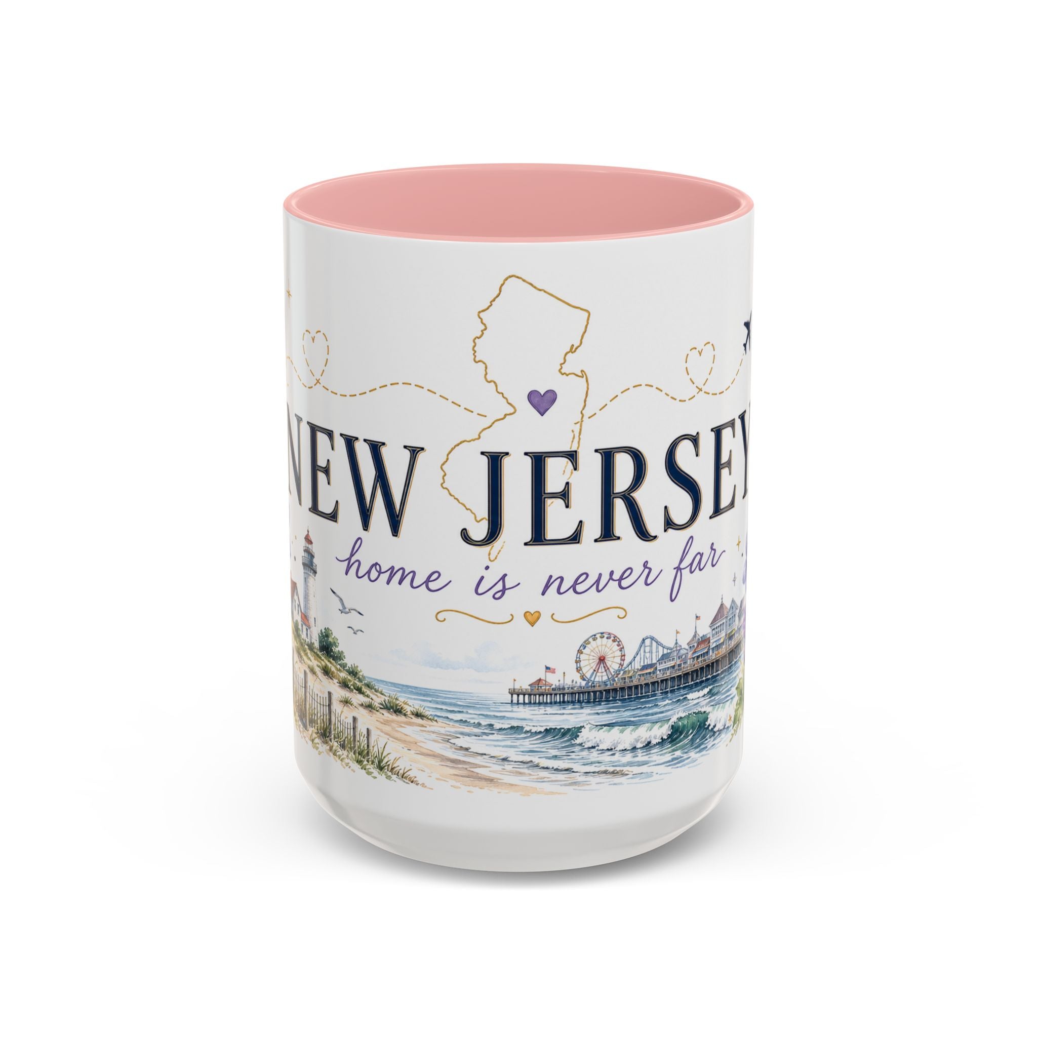 New Jersey Home State Mug | Moving Away Gift | Long Distance Friendship Coffee Cup | 11oz 15oz Accent Mug