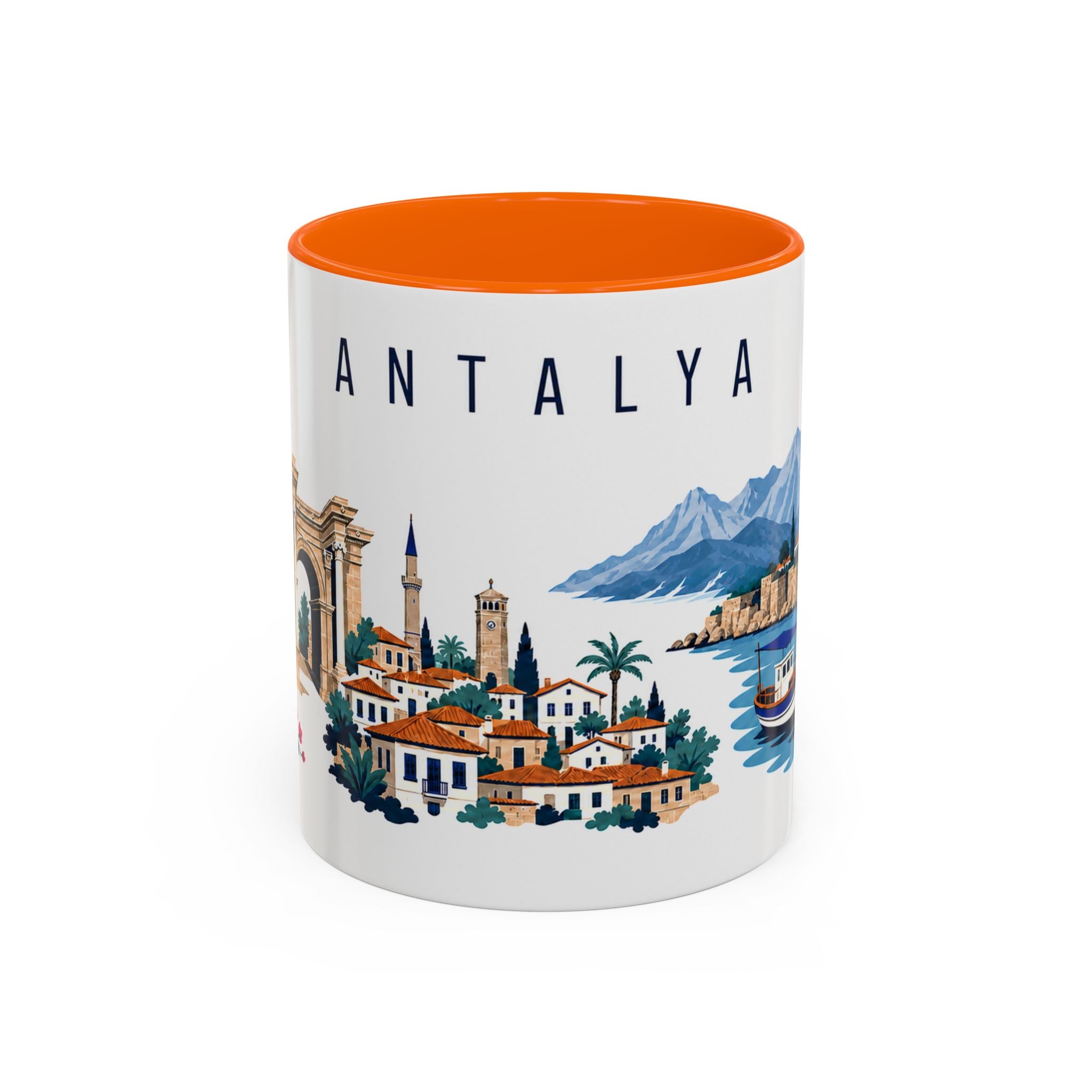 Antalya Coffee Mug | Turkey Travel Souvenir | Porcelain Decal City Gift | 11oz 15oz Accent Mug