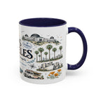 Los Angeles Coffee Mug | California Souvenir City Gift | Accent Color Ceramic 11oz 15oz