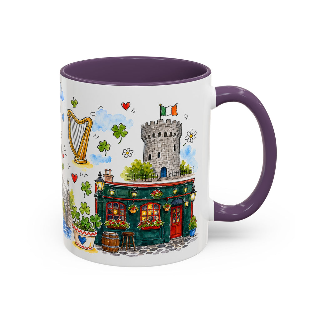 Dublin Travel Mug | European City Souvenir Accent Coffee Mug | 11oz 15oz Ceramic Cup