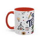 Best Teacher Ever Coffee Mug | Teacher Appreciation Gift | Accent Color Ceramic 11oz 15oz