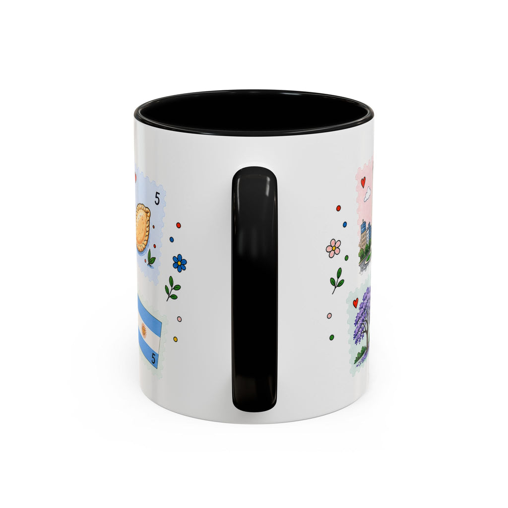 Buenos Aires Coffee Mug | Postage Stamp Collage Mug | Travel Souvenir Accent Cup 11oz 15oz