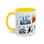 Kuala Lumpur Coffee Mug | Postage Stamp Collage Mug | Travel Souvenir Accent Cup 11oz 15oz