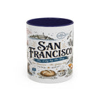 San Francisco Coffee Mug | California Souvenir Travel Gift | Accent Color Ceramic 11oz 15oz