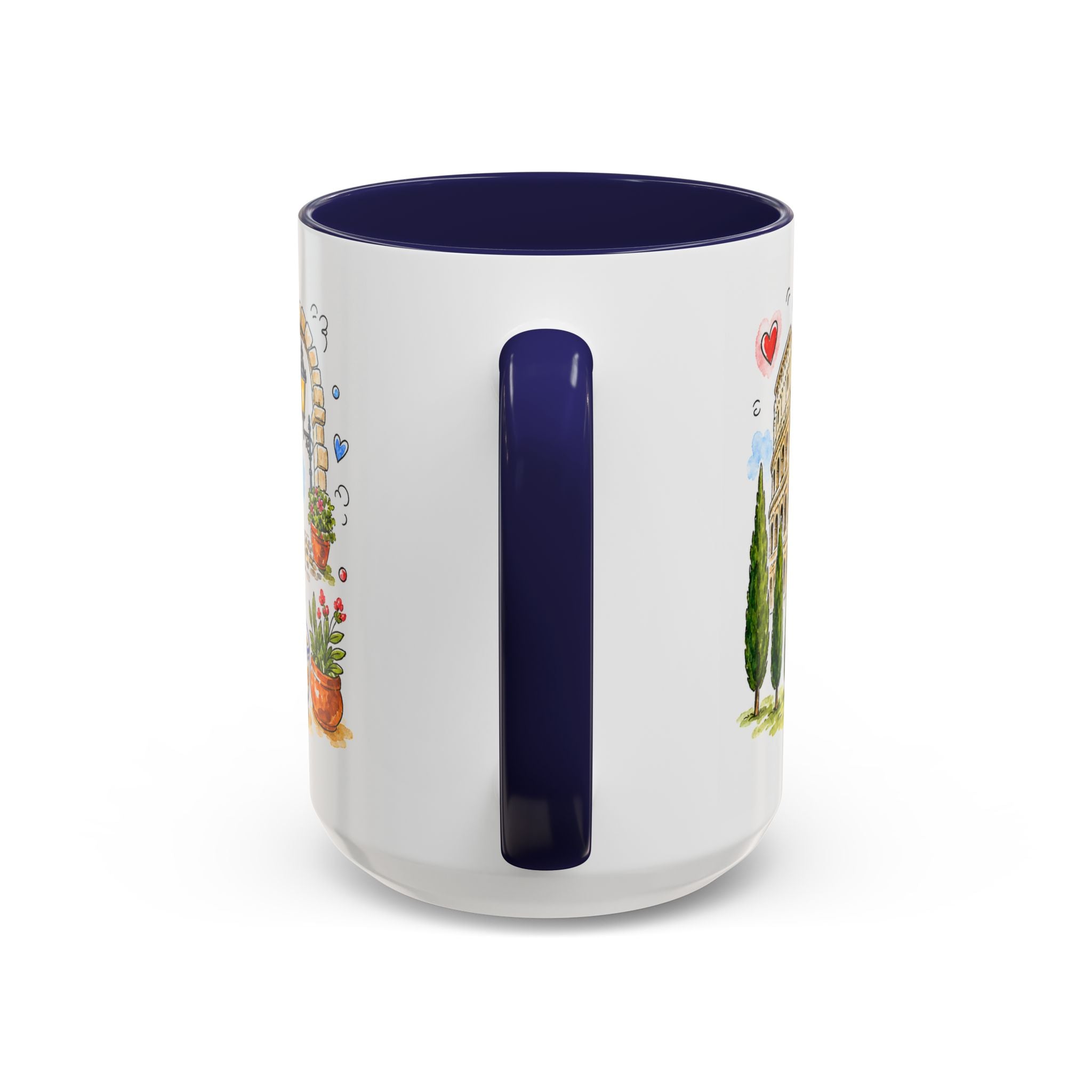 Rome Travel Mug | European City Souvenir Accent Coffee Mug | 11oz 15oz Ceramic Cup