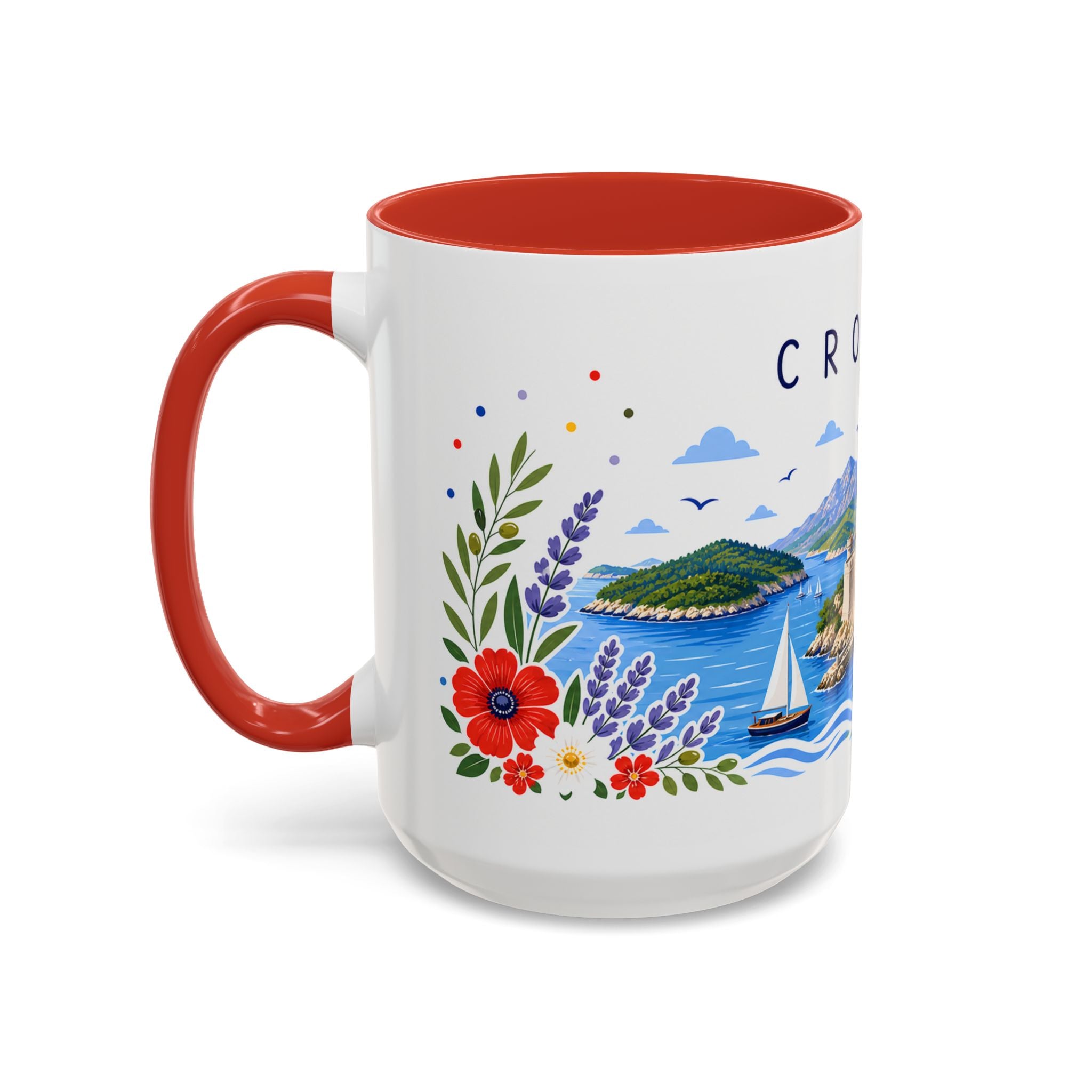 Croatia Coffee Mug | Travel Souvenir Accent Mug | Place Gift Ceramic Cup 11oz 15oz