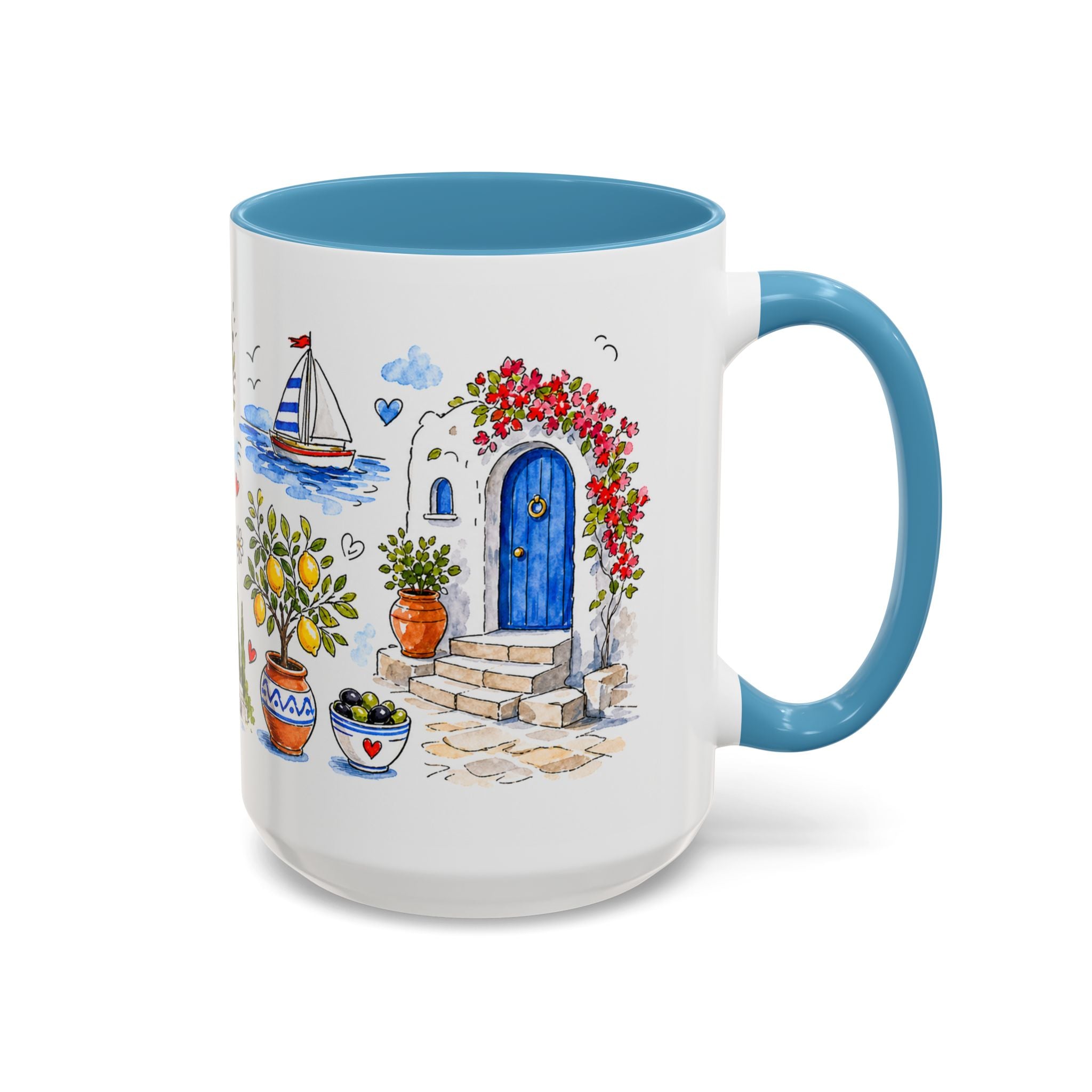 Athens Travel Mug | European City Souvenir Accent Coffee Mug | 11oz 15oz Ceramic Cup