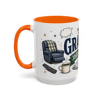 Grandpa's Jokes Are Legendary Coffee Mug | Funny Gift From Grandkids | Accent Ceramic 11oz 15oz