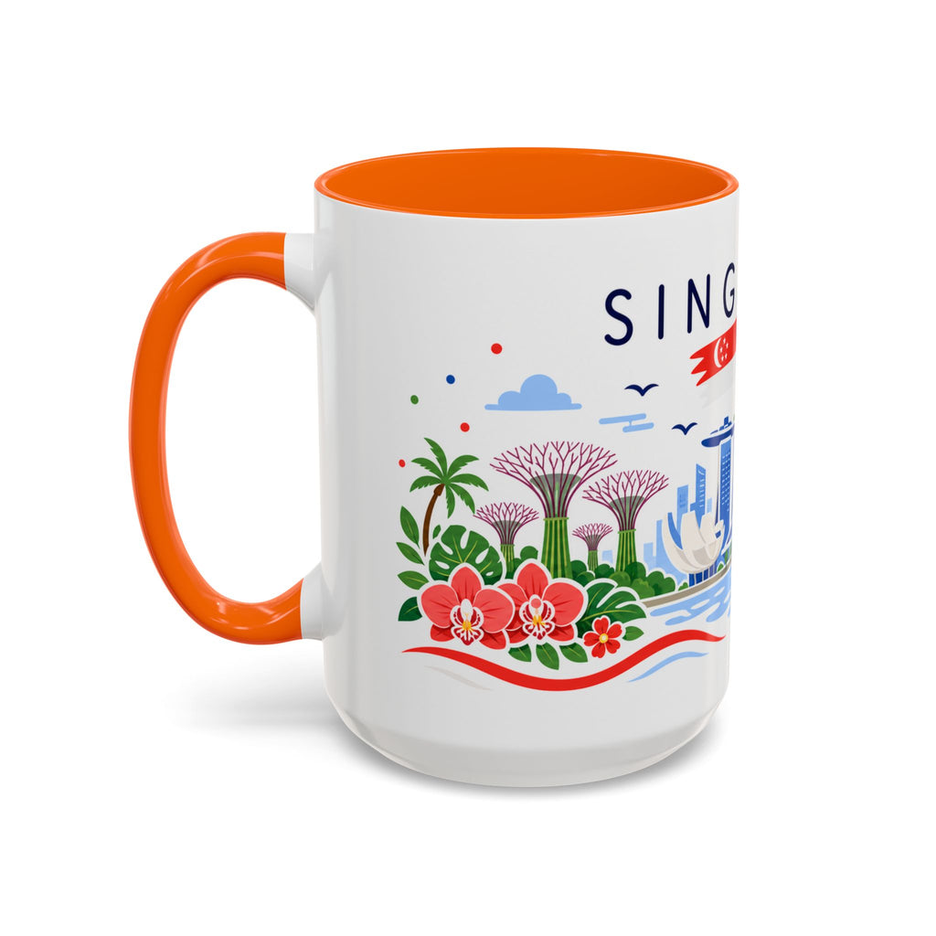 Singapore Coffee Mug | Travel Souvenir Accent Mug | Country Gift Ceramic Cup 11oz 15oz
