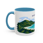 Virgin Islands National Park Coffee Mug | Solid Color Block Park Souvenir | 11oz 15oz Accent Mug