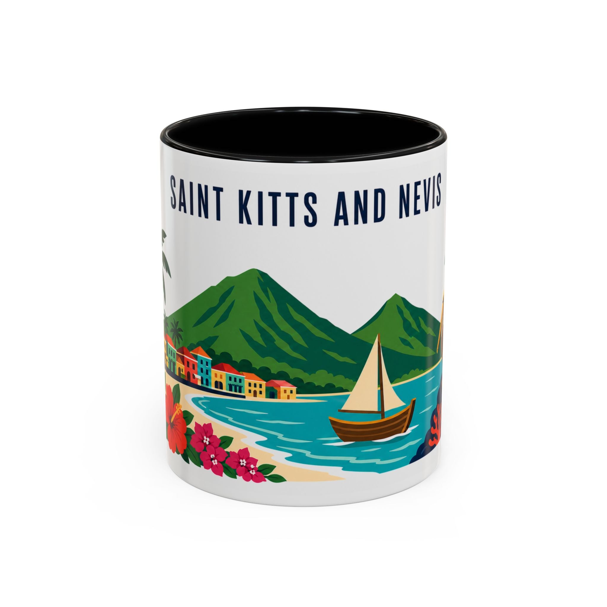Saint Kitts and Nevis Coffee Mug | Travel Souvenir Accent Mug | Country Gift Ceramic Cup 11oz 15oz