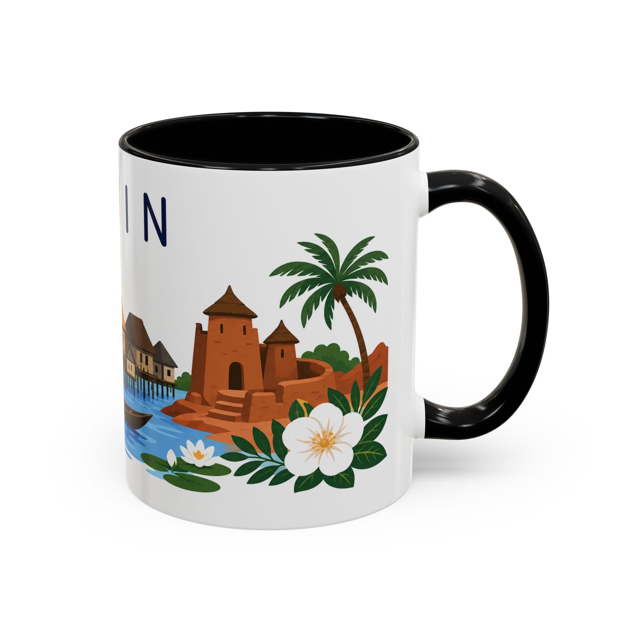 Benin Coffee Mug | Travel Souvenir Accent Mug | Country Gift Ceramic Cup 11oz 15oz