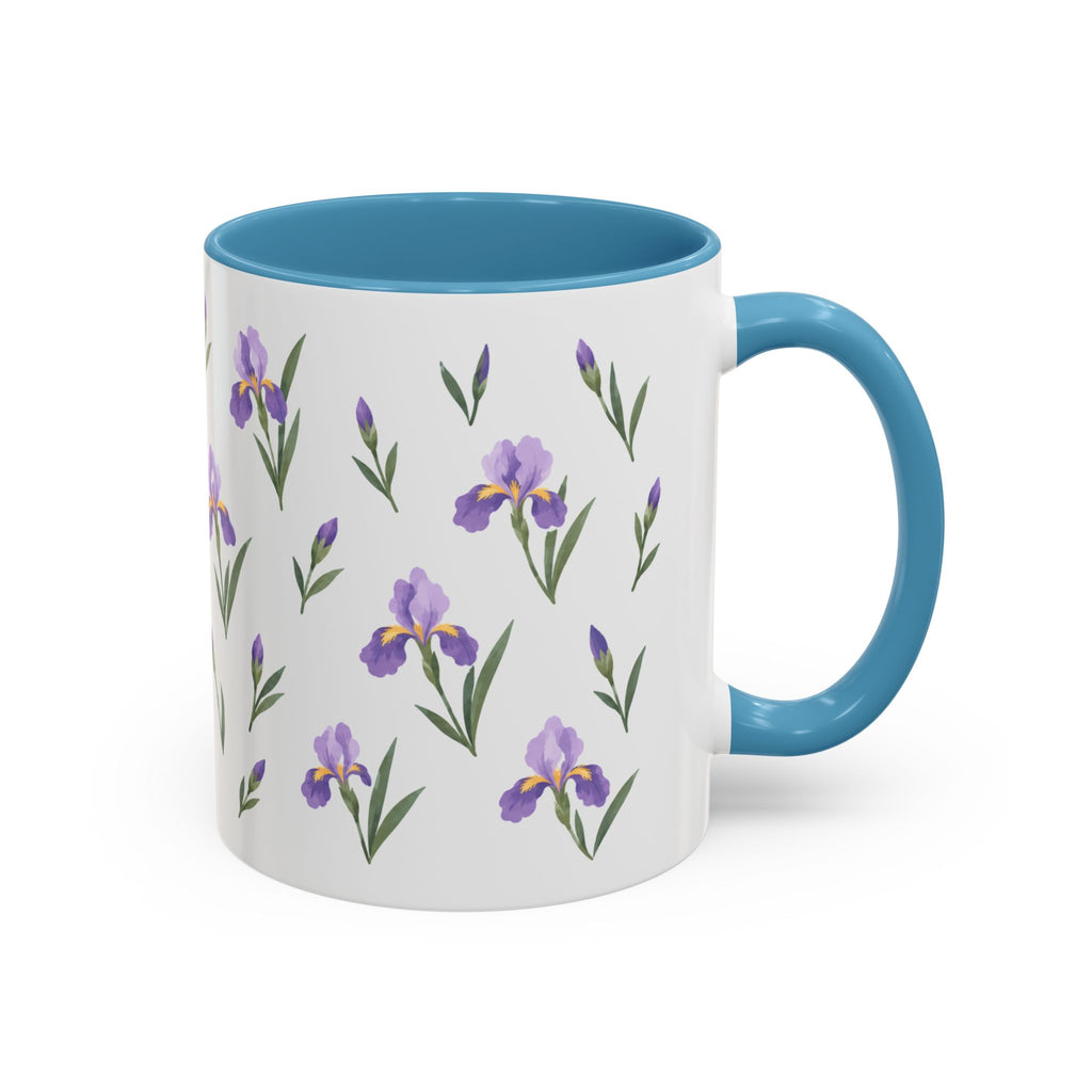 Tennessee Iris Mug, State Flower Floral Coffee Cup, 11oz Botanical Gift