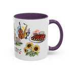 Kansas City Illustrated Travel Mug | City Souvenir Accent Coffee Mug | 11oz 15oz Ceramic Cup