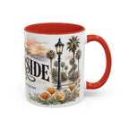 Riverside Coffee Mug | United States Travel Souvenir | Vintage Illustrated City Gift | 11 oz 15 oz Accent Mug