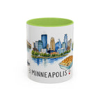 Minneapolis Illustrated Travel Mug | City Souvenir Accent Coffee Mug | 11oz 15oz Ceramic Cup