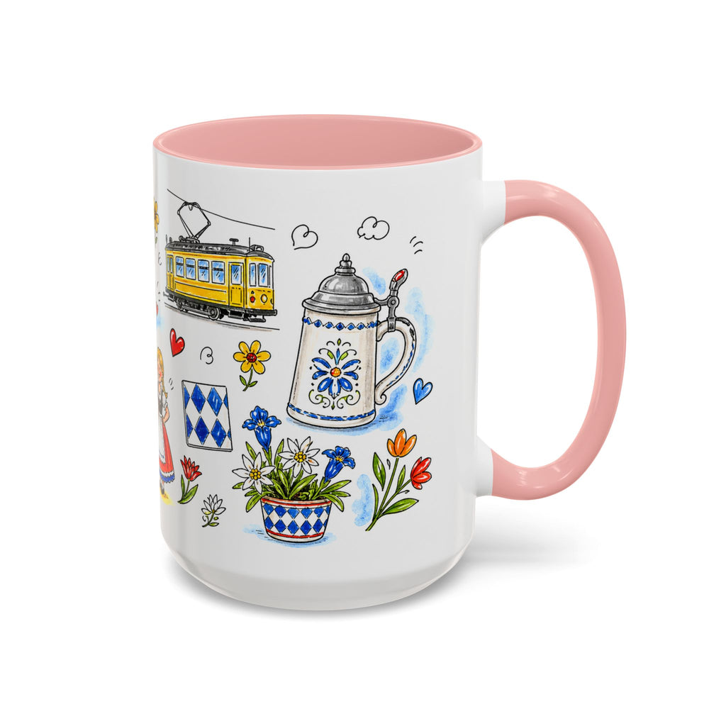 Munich Travel Mug | European City Souvenir Accent Coffee Mug | 11oz 15oz Ceramic Cup