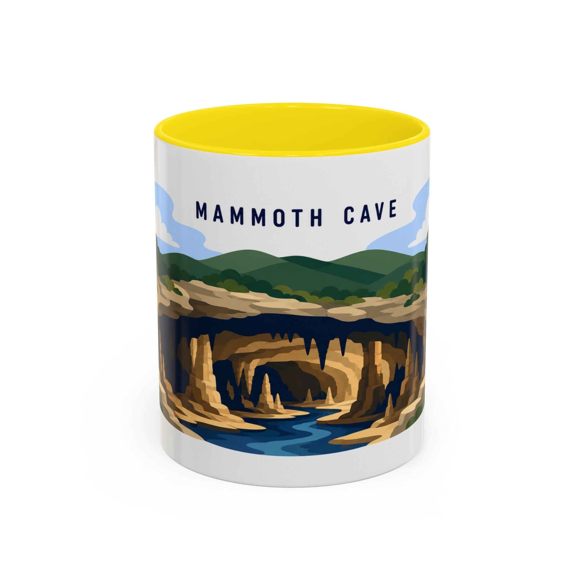 Mammoth Cave National Park Coffee Mug | Solid Color Block Park Souvenir | 11oz 15oz Accent Mug