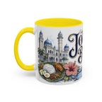 Johor Bahru Coffee Mug | Malaysia Travel Souvenir | Vintage Illustrated City Gift | 11 oz 15 oz Accent Mug