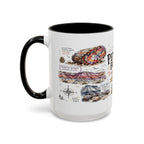 Petrified Forest National Park Coffee Mug | Arizona Painted Desert Fossil Gift | Accent Color Ceramic 11oz 15oz