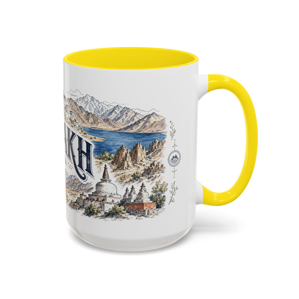 Ladakh Mug, India Travel Souvenir, Bucket List Gift, Accent Ceramic Coffee Mug 11oz 15oz