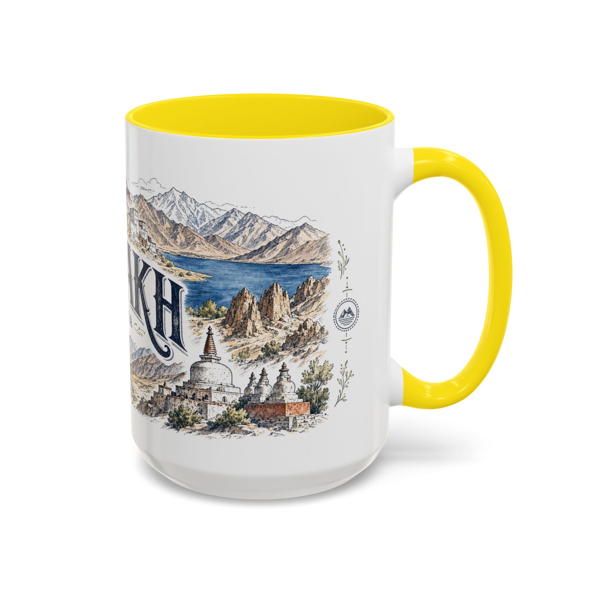 Ladakh Mug, India Travel Souvenir, Bucket List Gift, Accent Ceramic Coffee Mug 11oz 15oz