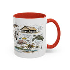 American Samoa National Park Coffee Mug | Pacific Island Rainforest Reef Gift | Accent Color Ceramic 11oz 15oz