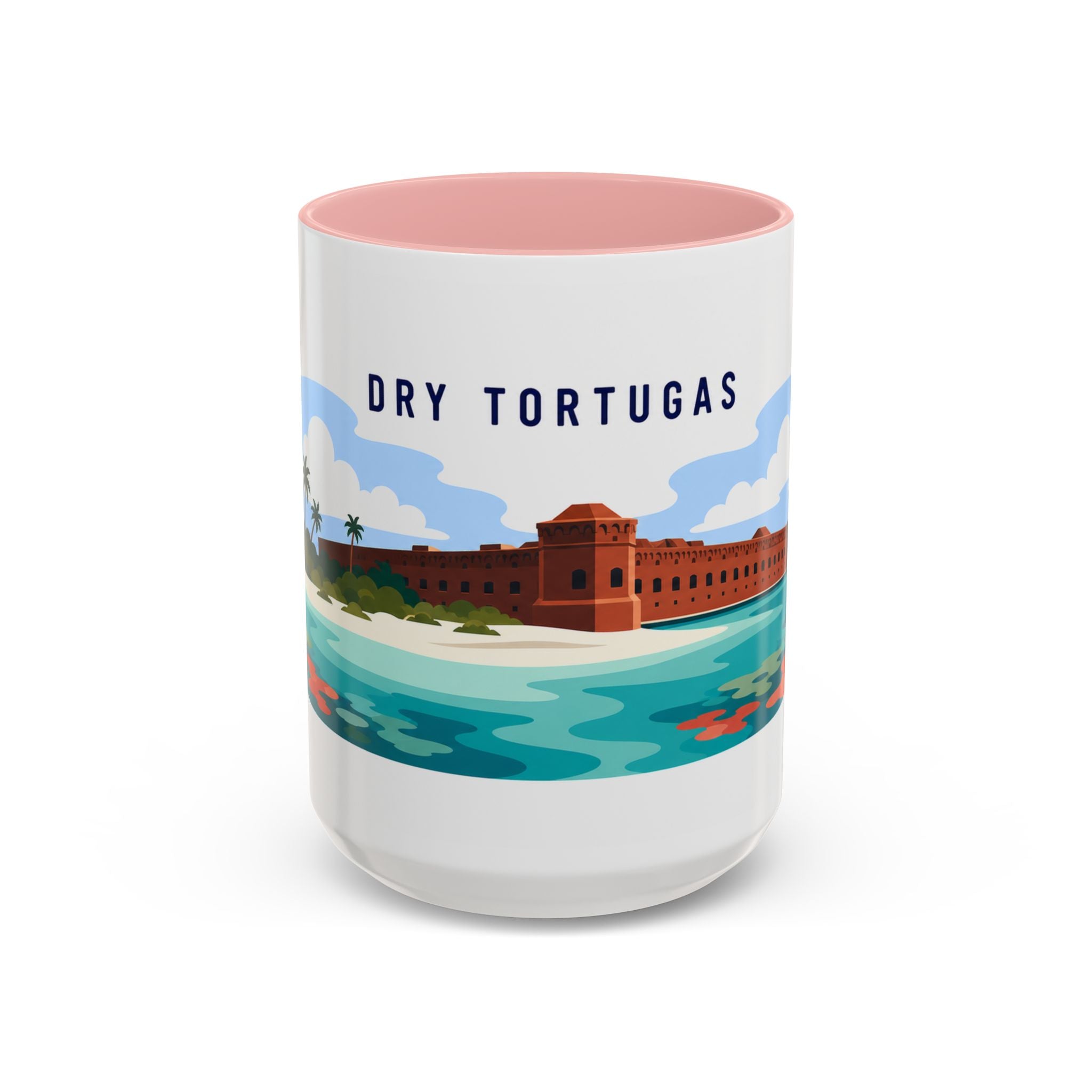 Dry Tortugas National Park Coffee Mug | Solid Color Block Park Souvenir | 11oz 15oz Accent Mug