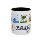 Casablanca Coffee Mug | Postage Stamp Collage Mug | Travel Souvenir Accent Cup 11oz 15oz