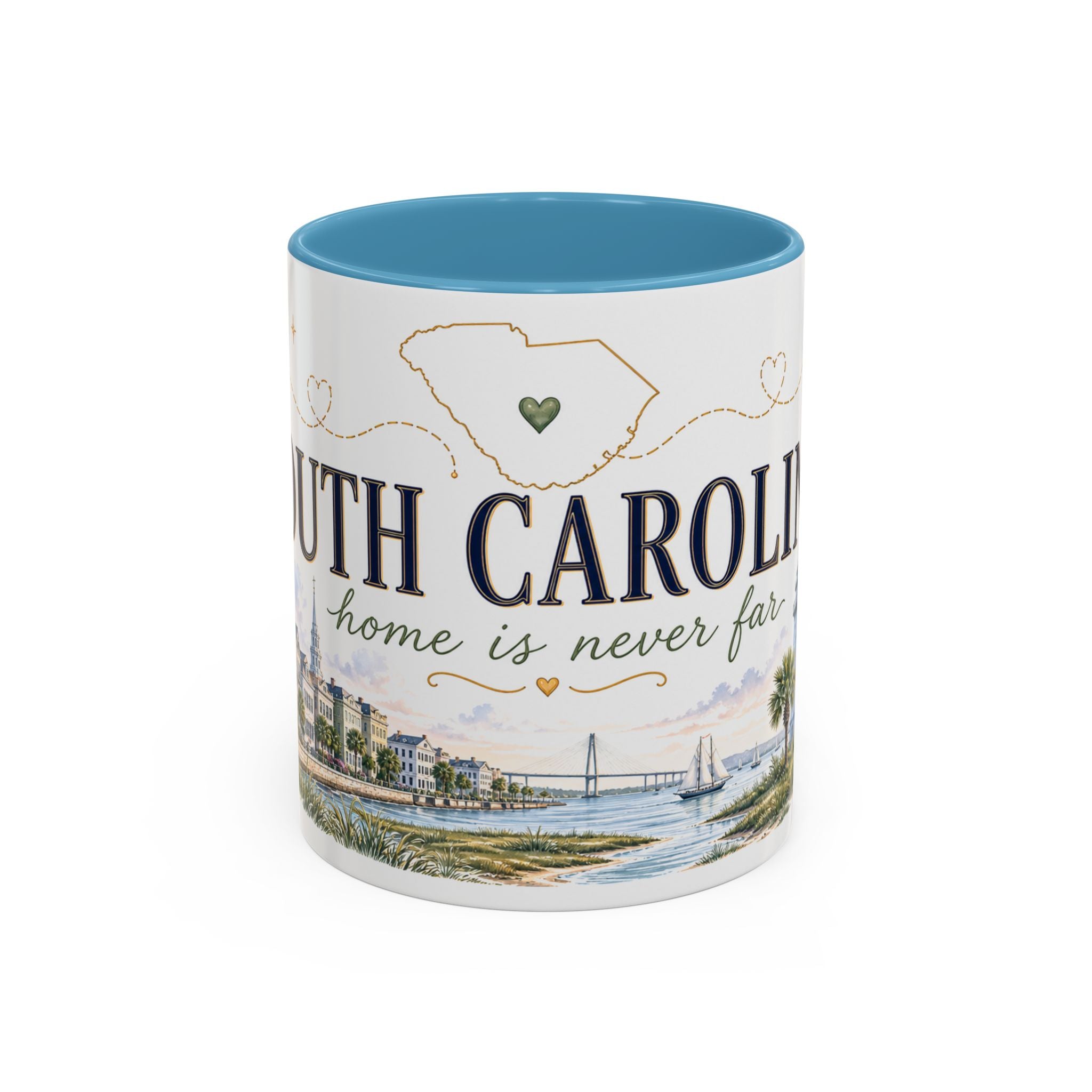 South Carolina State Mug | Botanical Map Accent Cup (11oz 15oz)