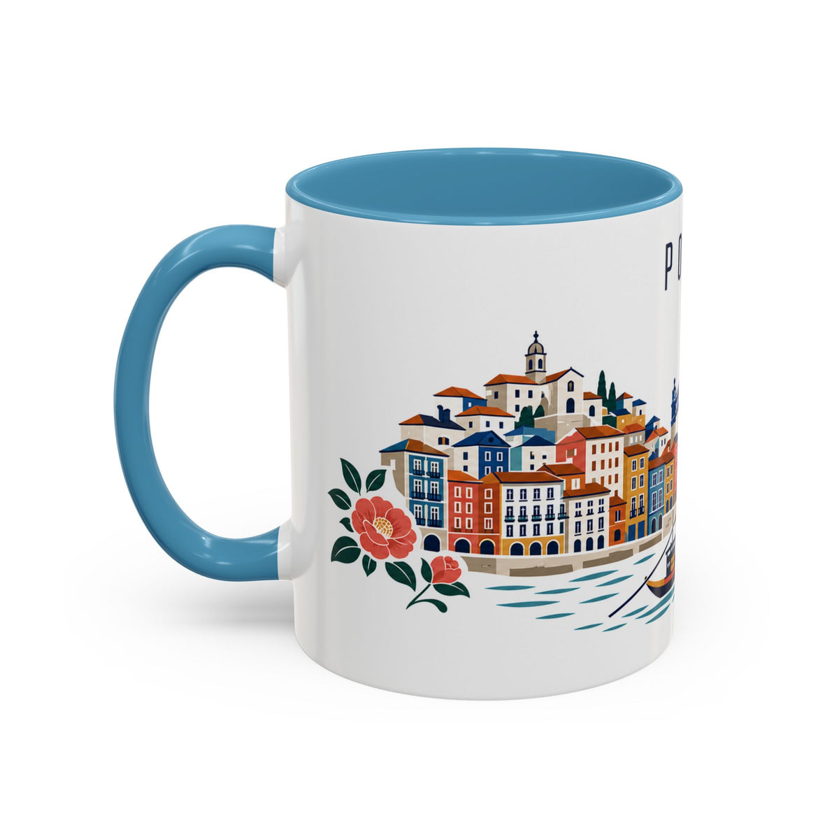 Porto Coffee Mug | Portugal Travel Souvenir | Porcelain Decal City Gift | 11oz 15oz Accent Mug
