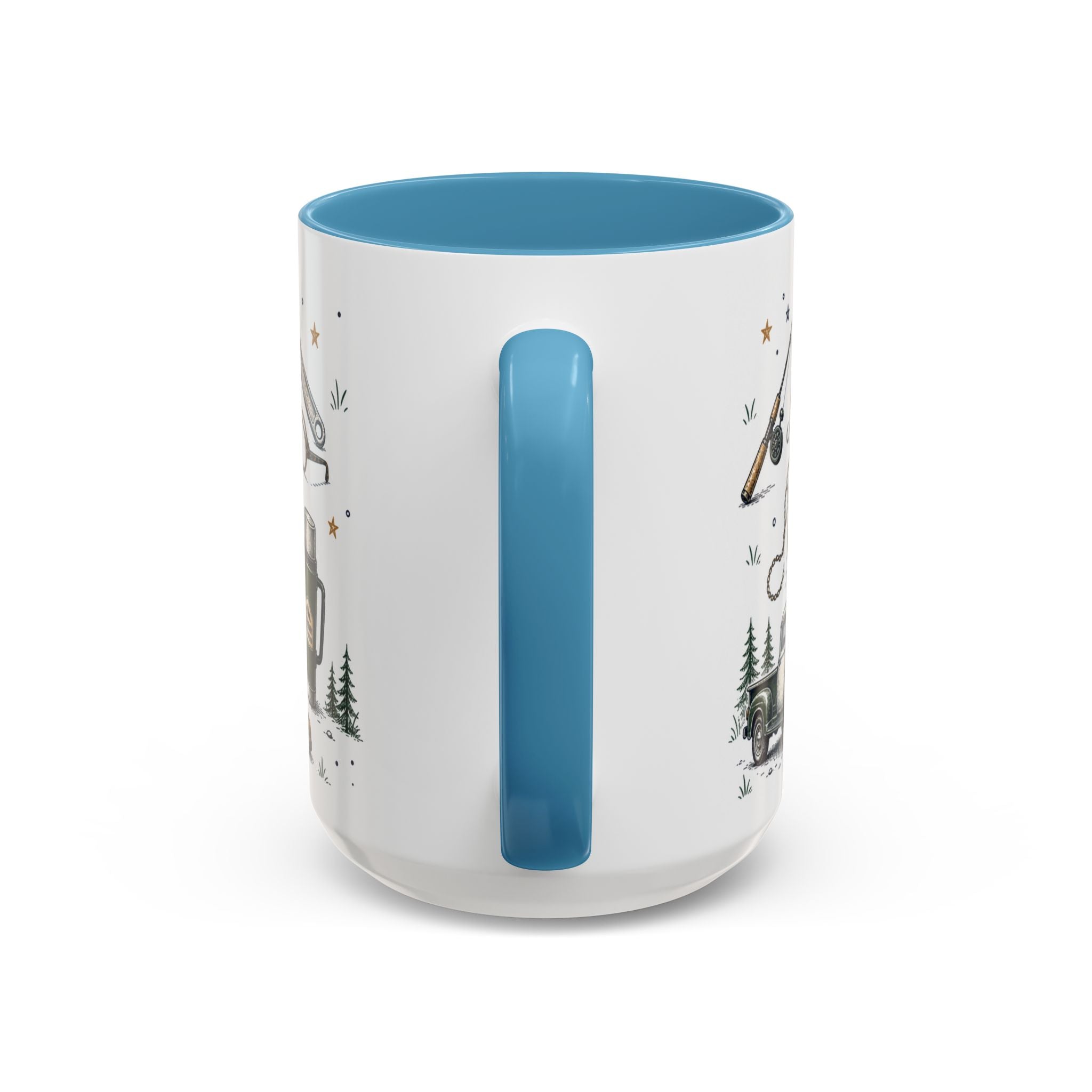 Grandpa The Legend Coffee Mug | Gift From Grandkids | Accent Color Ceramic 11oz 15oz