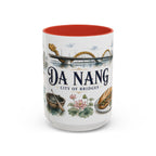 Da Nang Coffee Mug | Vietnam Travel Souvenir | Vintage Illustrated City Gift | 11 oz 15 oz Accent Mug