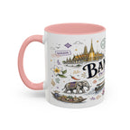Bangkok Coffee Mug | Thailand Souvenir Travel Gift | Accent Color Ceramic 11oz 15oz