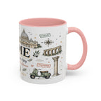 Rome Coffee Mug | Italy Souvenir Travel Gift | Accent Color Ceramic 11oz 15oz