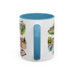 Lyon Illustrated Travel Mug | City Souvenir Accent Coffee Mug | 11oz 15oz Ceramic Cup