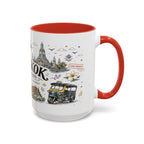 Bangkok Coffee Mug | Thailand Souvenir Travel Gift | Accent Color Ceramic 11oz 15oz