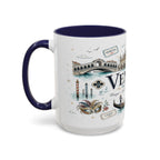 Venice Coffee Mug | Italy Souvenir Travel Gift | Accent Color Ceramic 11oz 15oz