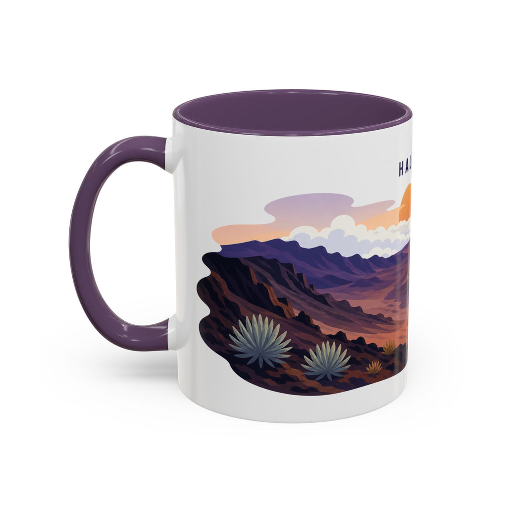 Haleakala National Park Coffee Mug | Solid Color Block Park Souvenir | 11oz 15oz Accent Mug