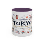 Tokyo Coffee Mug | Japan Souvenir Travel Gift | Accent Color Ceramic 11oz 15oz