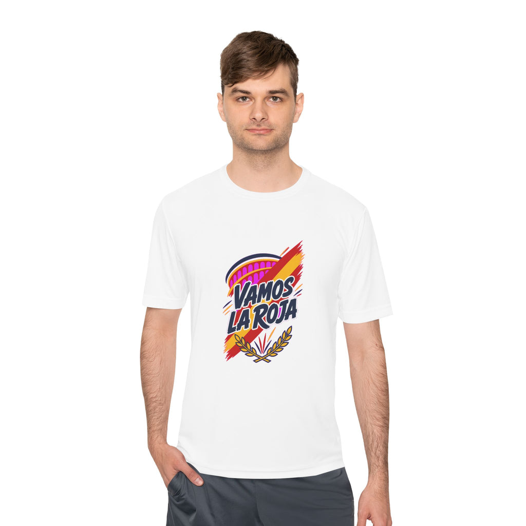 Spain Soccer T Shirt, Vamos La Roja Tee, World Football Fan Shirt, Moisture Wicking Sport Tee