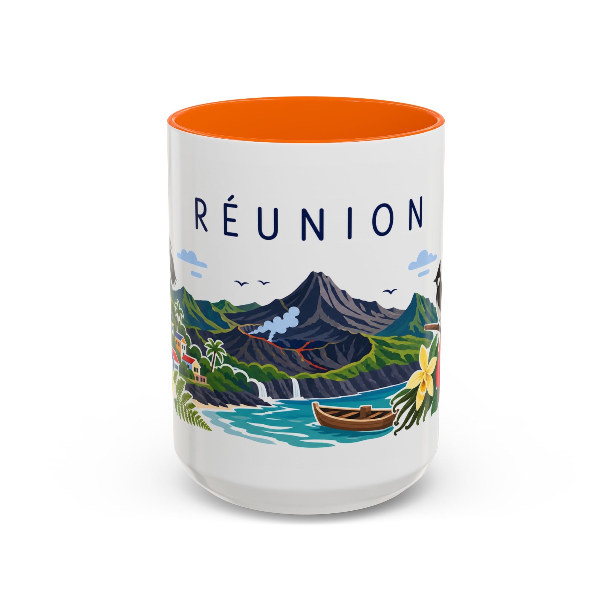 Réunion Coffee Mug | Travel Souvenir Accent Mug | Country Gift Ceramic Cup 11oz 15oz