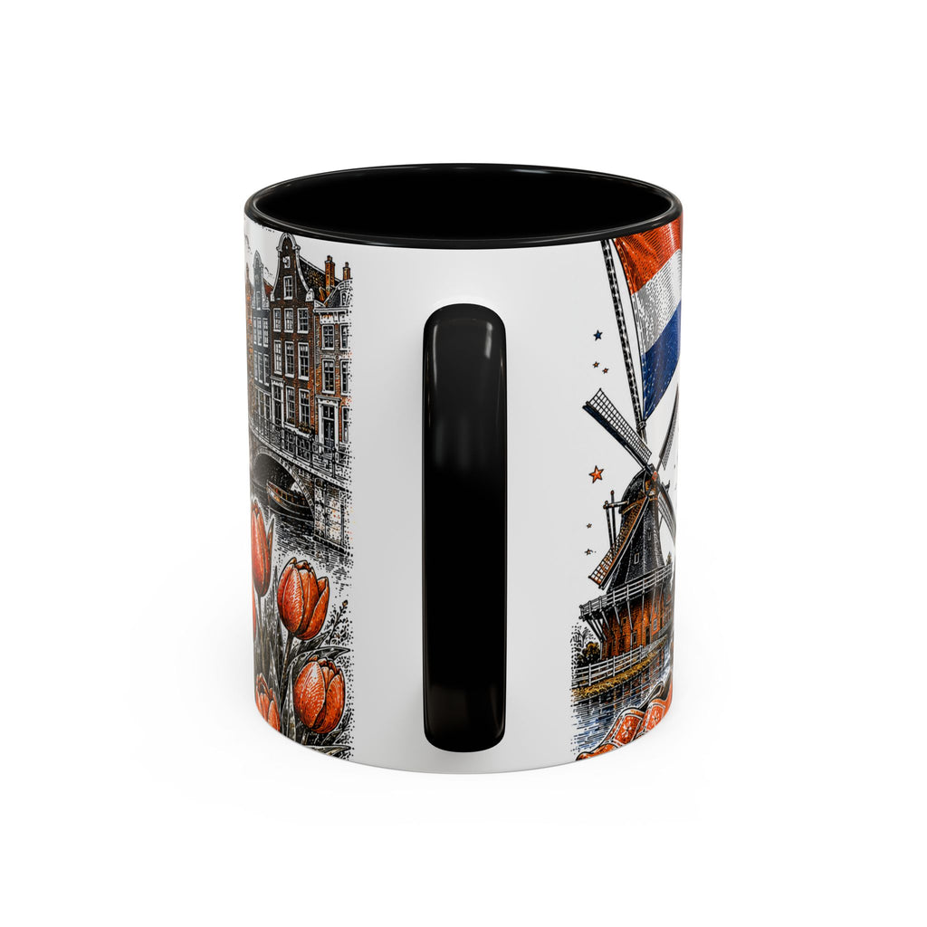 Netherlands Soccer Coffee Mug | World Cup Fan Gift | Accent Color Ceramic 11oz 15oz Match Day Cup