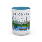 DR Congo Coffee Mug | Travel Souvenir Accent Mug | Place Gift Ceramic Cup 11oz 15oz