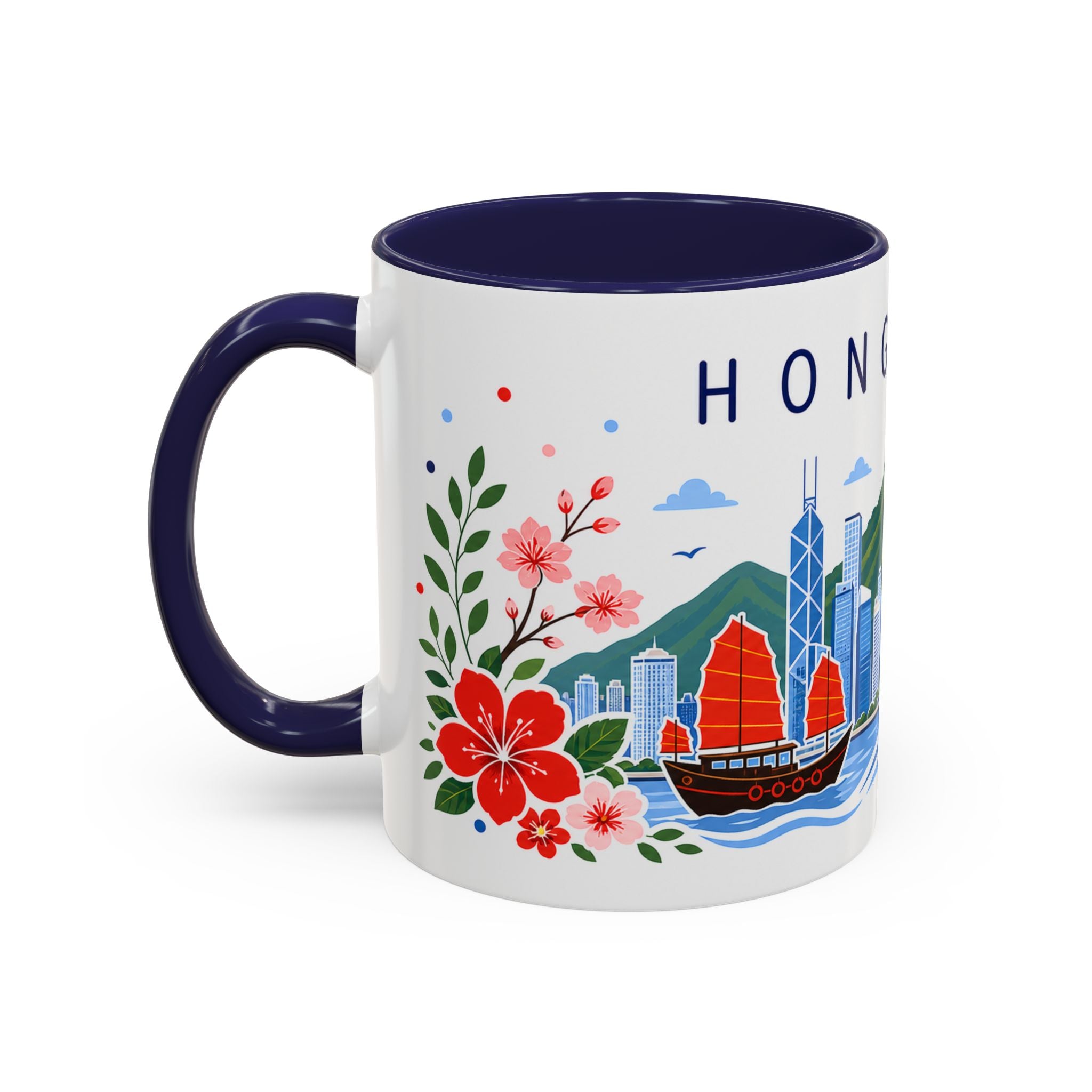 Hong Kong Coffee Mug | Travel Souvenir Accent Mug | Place Gift Ceramic Cup 11oz 15oz